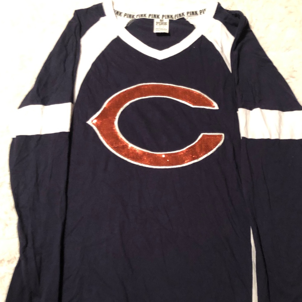 PINK NFL Chicago Bears Bling Long Sleeve
